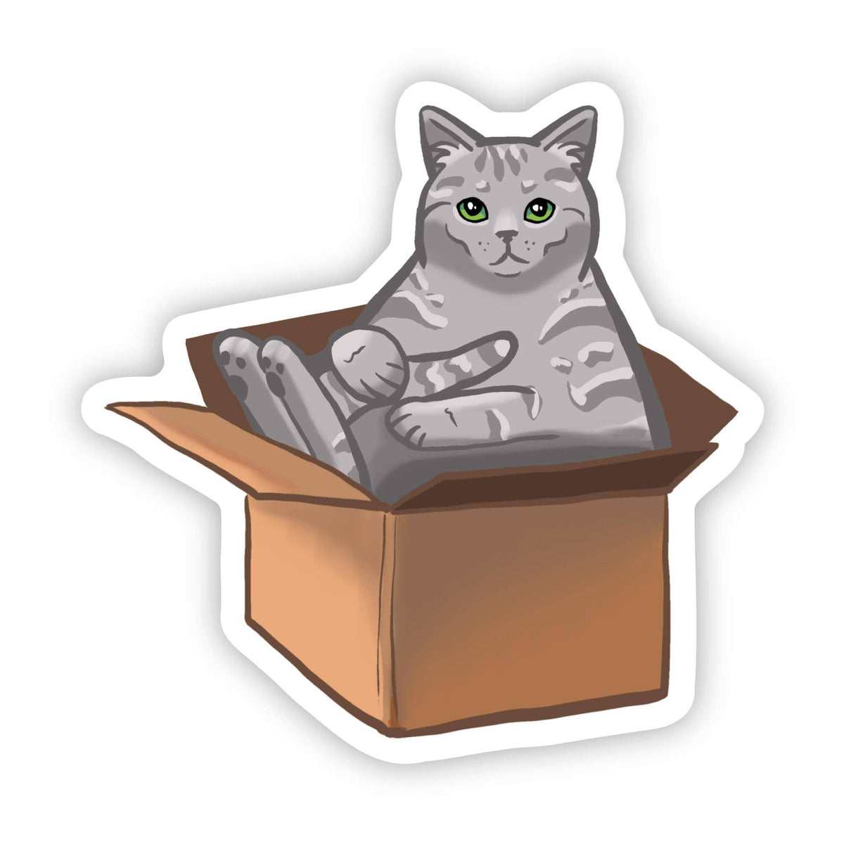 Cat In A Box Sticker