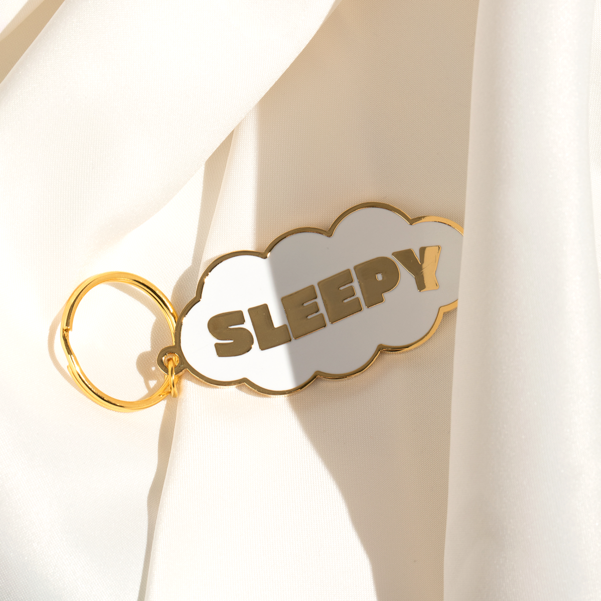 Sleepy Cloud Keychain