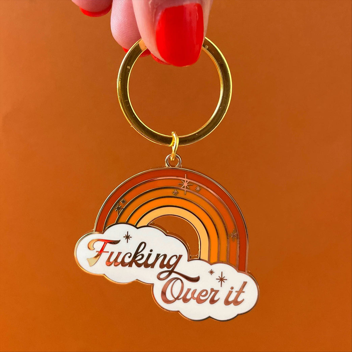 F*cking Over It Keychain