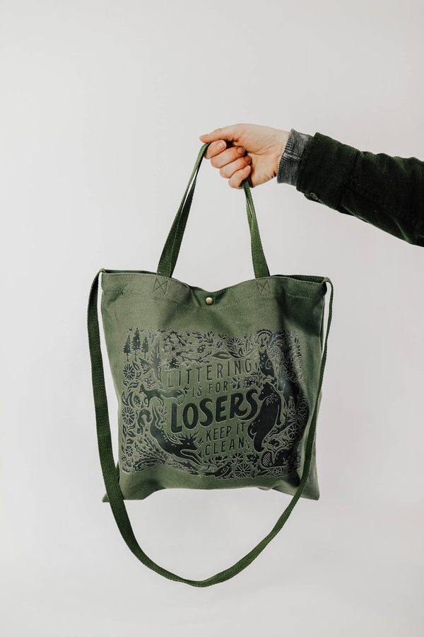 Littering is for Losers Canvas Tote Bag