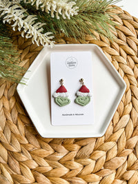 Grinch Dangle Earrings | Boho Christmas Earrings