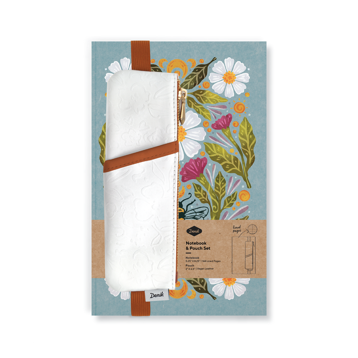 Honeybee Tea Layflat Notebook & Pouch Set