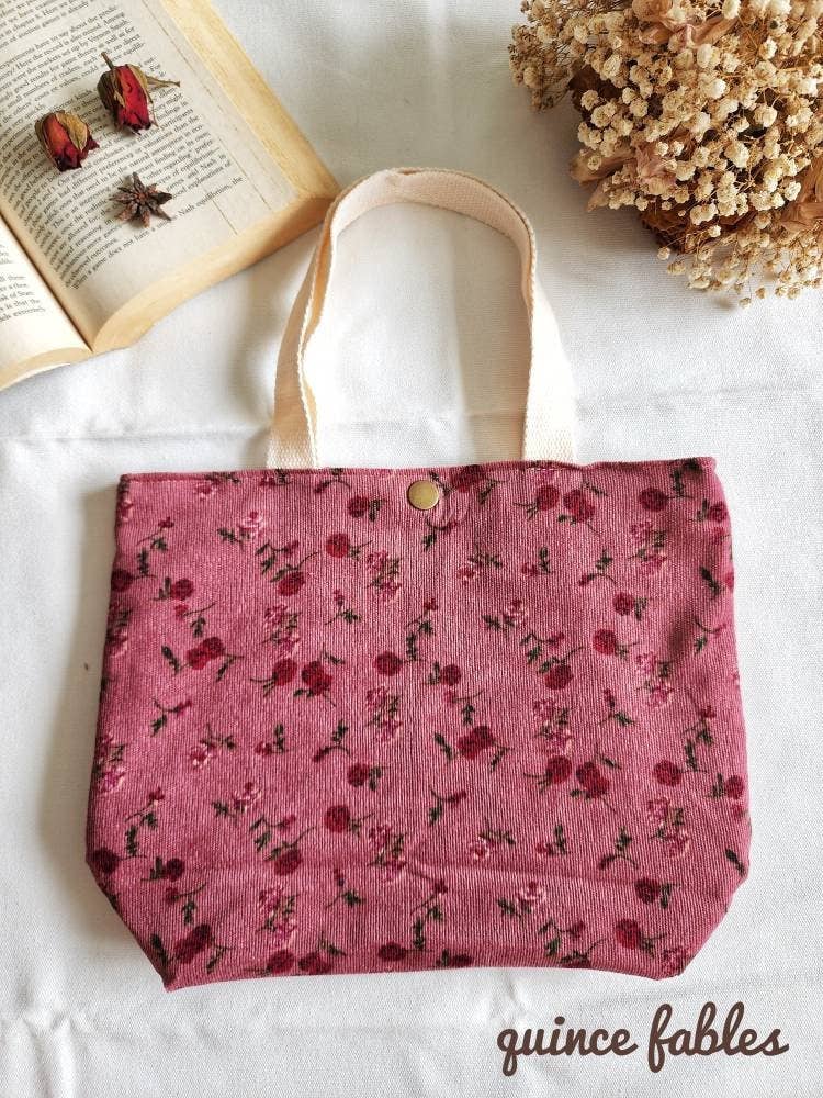 Floral Corduroy Lunch Bags