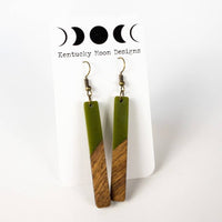 Wood & Resin Boho Earrings