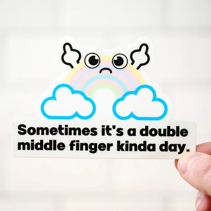 Middle Finger Cloud Sticker