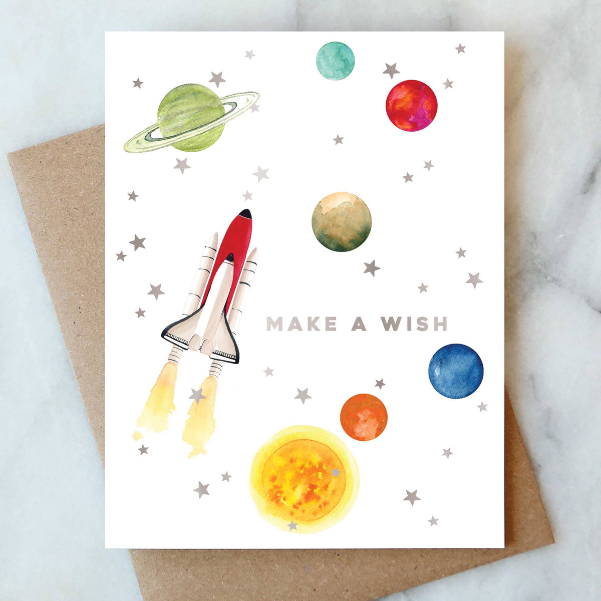 Outer Space Birthday Greeting Card | Make a Wish Kids Card