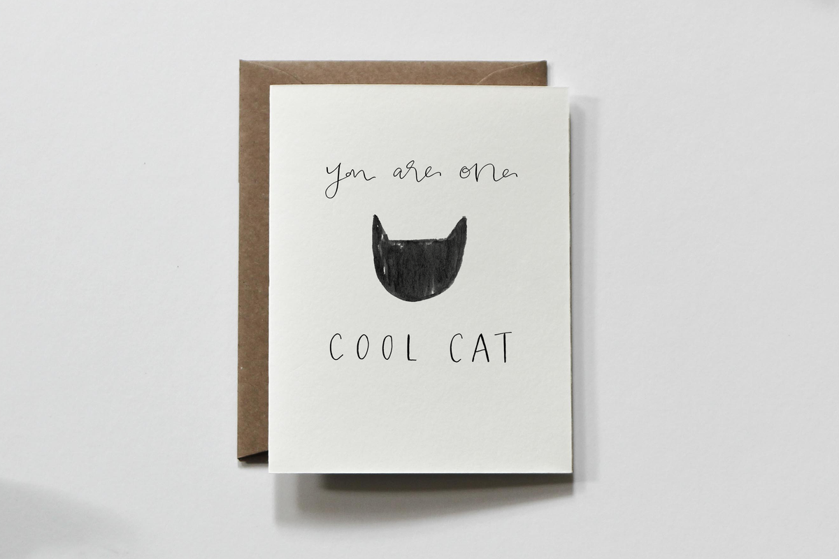 Cool Cat | Encouragement Love & Friendship Greeting Card (Co