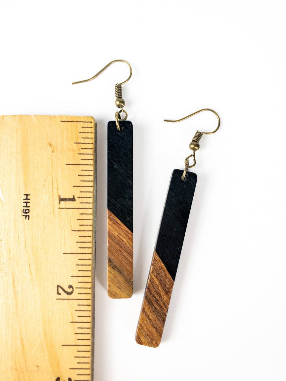 Wood & Resin Boho Earrings