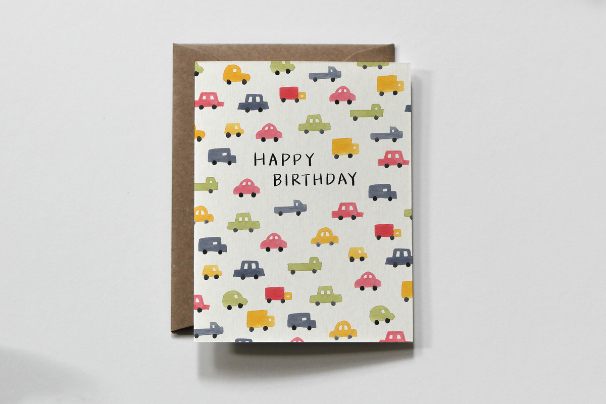 Vehicle Cars Birthday  | Happy Birthday Greeting Card